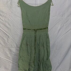 1950s sea green dress with jacket